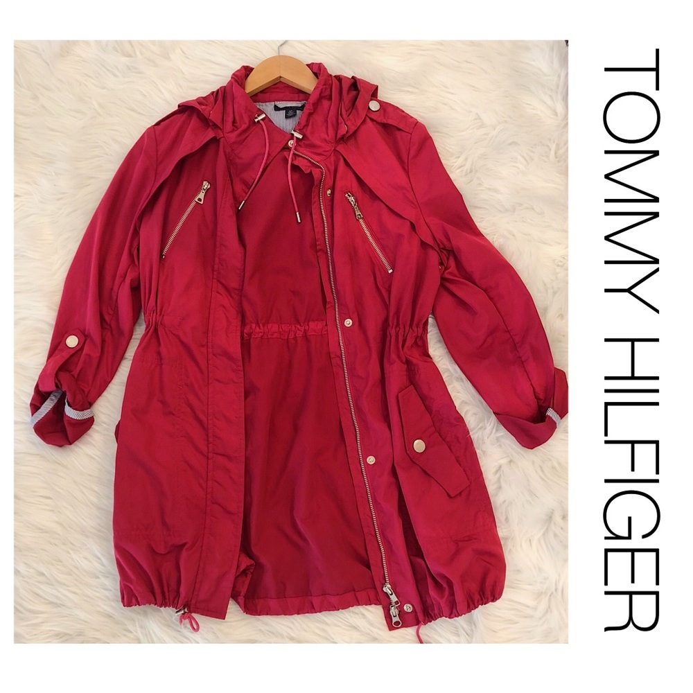 TOMMY HILFIGER Dark Pink Trench Coat